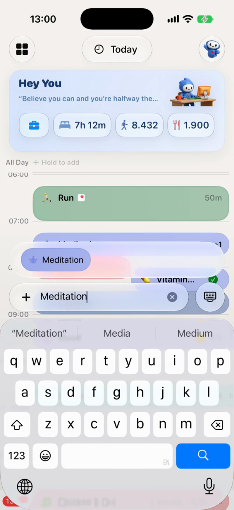 voice journal app turning spoken words into a timeline entry